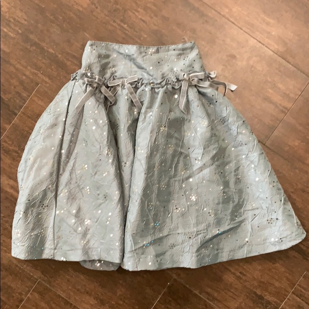 Silver Polka Dot Skirt